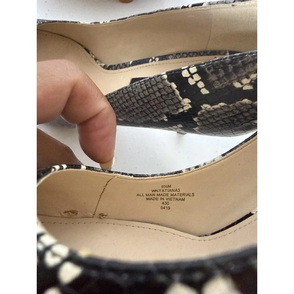 Nine West Tatiana Snakeskin Print Pointed Toe Pumps Women's 9.5M Read